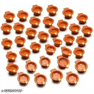 Water Sensor Diya for Home Decoration Floating Led Light Diya (Pack of 24)